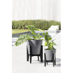 Pieds pour pot Stilts 20 Noir - 22 x 22 x H. 22 cm - ECOPOTS