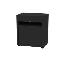 Meuble avec tablette en acier noir - 80 x 55 x 92 cm de marque LE MARQUIER, référence: J7966000