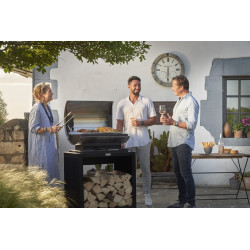 Barbecue Français Duo à charbon 60 cm, grille en inox avec couvercle - LE MARQUIER