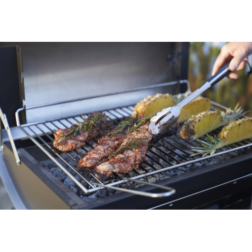 Barbecue Français Duo à charbon 60 cm, grille en inox avec couvercle - LE MARQUIER