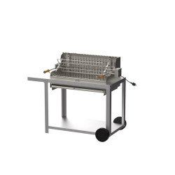 Barbecue avec chariot en Inox Irissarry, grille en inox de 78 x 32 cm de marque LE MARQUIER, référence: J7967400