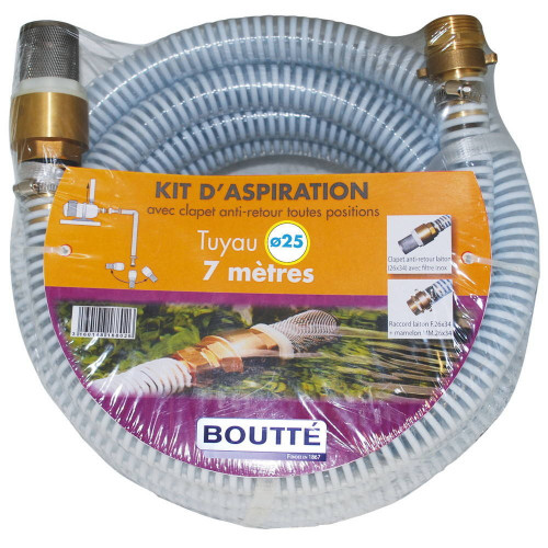Kit d'aspiration avec tuyau de Ø25 filetage 26x34 - BOUTTE