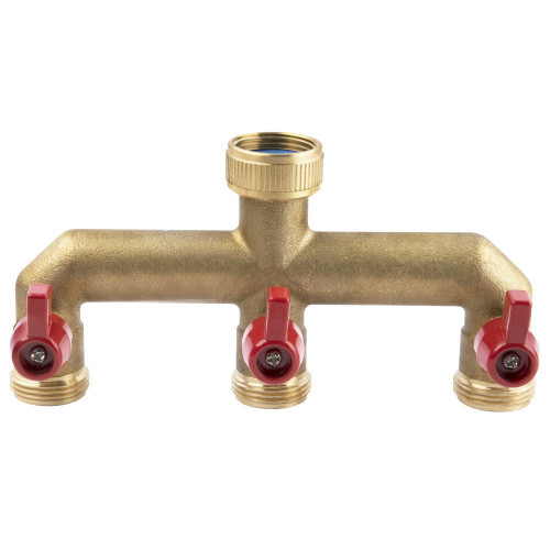 Nez sélecteur 3 voies laiton F20x27 – 3 sorties M20x27 - BOUTTE