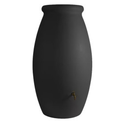 Récupérateur à eau Jarre Toscan 1000L anthracite - couvercle, robinet et kit chéneau de marque Belli, référence: J7986600