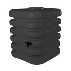 Recuperateur à eau Cubique 1000L anthracite - couvercle, robinet et kit chéneau de marque Belli, référence: J7989500