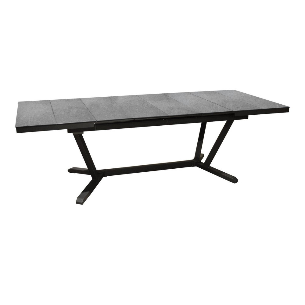 Table de jardin Vita lucca en Alu 180240x100 cm plateau à lames Kedra - vue 2