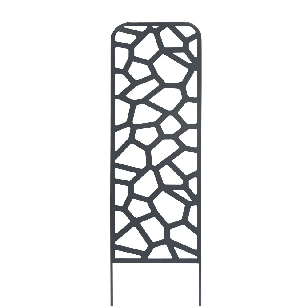 Trellis métal décoratif à planter STONE - 0,33 x 1,20 m - Ardoise