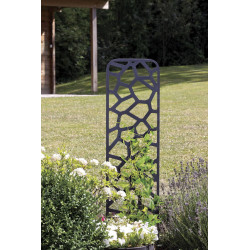 Trellis métal décoratif à planter STONE - 0,33 x 1,20 m - Ardoise - NORTENE 