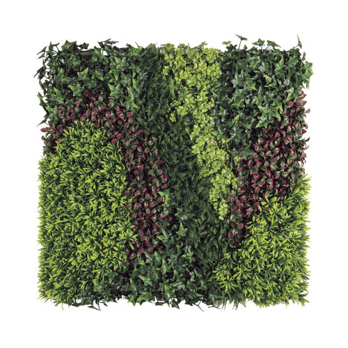 Panneau décoratif feuillage synthétique et motif zigzag COSTA - 1x1m - Vert - NORTENE 