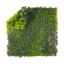 Panneau décoratif feuillage synthétique et motif zigzag COSTA - 1x1m - Vert - NORTENE 