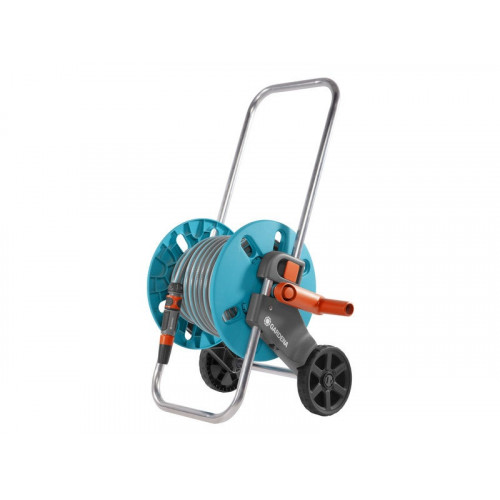 Dévidoir de jardin sur roues – Aquaroll S – 33 m tuyau Ø 13 mm – Poignée télescopique - GARDENA