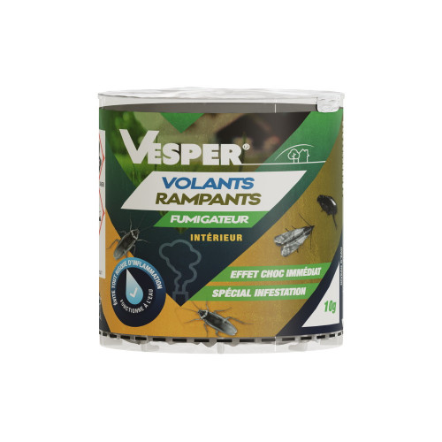 Fumigateur insecticide volants/rampants 10 g - Effet choc immédiat - Vesper