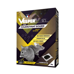 Pâte appât prêt à l'emploi pour souris + 1 boîte appât - 8 sachets de 10 g de marque Vesper, référence: J7994900