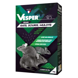 Grain appât prêt à l'emploi pour rats, souris, mulots - 6 sachets de 25 g de marque Vesper, référence: J7994600