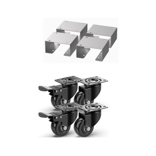 Kit roues meublée de cuisine - L.12 x P.8 x H.7cm - LE MARQUIER