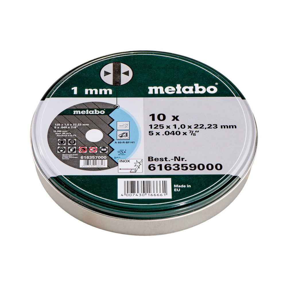 METABO Coffret métal de 10 meules en inox pour meuleuse - vue 3