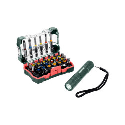 Coffret d'embouts SP - 29 pièces + Mini Flash light de marque Metabo, référence: B7635000