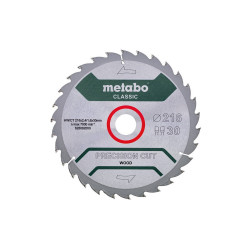 Lame de scie circ. Classic "Precision Cut Wood" HW/CT 216x30, 30 WZ 22° - Metabo