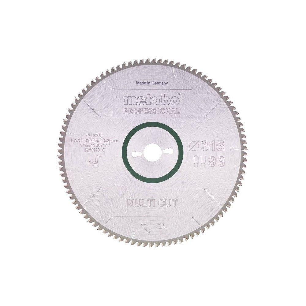 Lame de scie circulaire METABO Power Cut HWCT 315 x 30 mm 96 dents