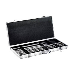 Set de Forets/Burins Sds-Max SP, 7 pièces en coffret aluminium de marque Metabo, référence: B8000300