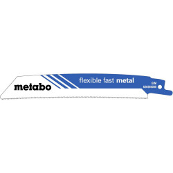 5 lames de scie sabre « flexible fast metal » BiM - 150 x 0,9 mm - Metabo