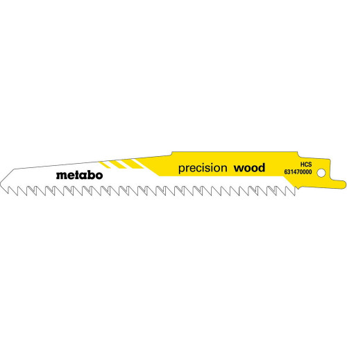 100 lames de scie sabre « precision wood » HCS - 150 x 1,25 mm - Metabo