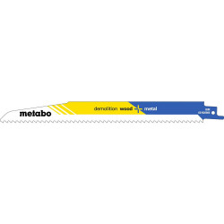 5 lames de scie sabre « demolition wood + metal » BiM - 225 x 1,6 mm de marque Metabo, référence: B8003900