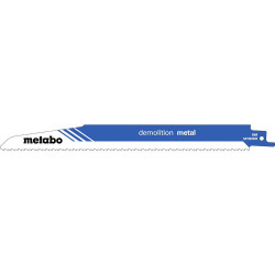 5 lames de scie sabre « demolition metal » BiM - 225 x 1,6 mm de marque Metabo, référence: B8004300