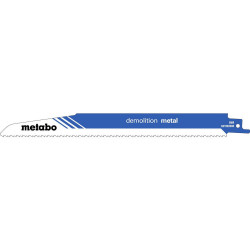 5 lames de scie sabre « demolition metal » BiM - 225 x 1,6 mm - Metabo