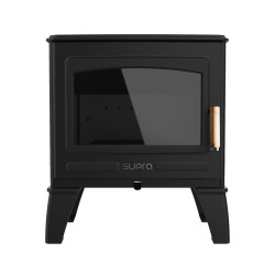 Poêle à bois - GEORGES - 6,7 kW fonte noir – bûches 49 cm – sortie Ø150 mm - Supra