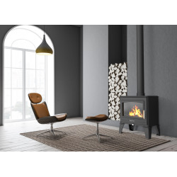 Poêle à bois - GEORGES - 6,7 kW fonte noir – bûches 49 cm – sortie Ø150 mm - Supra