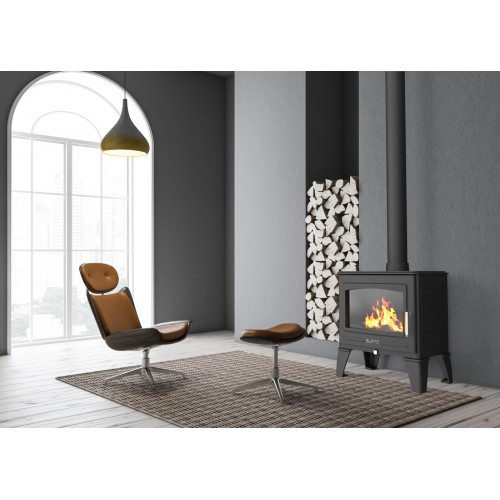 Poêle à bois - GEORGES - 6,7 kW fonte noir – bûches 49 cm – sortie Ø150 mm - Supra