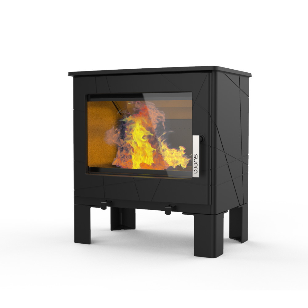 Poêle à Bois Supra FR9016110B - 7.3kW - Noir - étanche - Classe A - Neuf