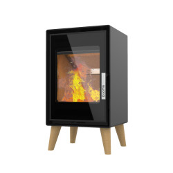 Poêle à bois JACCO SUR PIED 4.8KW en acier - étanche - eco design de marque Supra, référence: B8007300