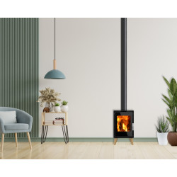 Poêle à bois JACCO SUR PIED 4.8KW en acier - étanche - eco design - Supra