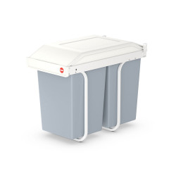 Poubelle de cuisine tri sélectif encastrable - 2 x 14 Litres - Mutli- Box Duo L de marque HAILO, référence: B8008500