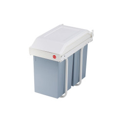 Poubelle de cuisine tri sélectif encastrable - 2 x 14 Litres - Mutli- Box Duo L - HAILO