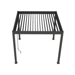 Pergola bioclimatique autoportante anthracite - 300 x 300 x H. 258 cm - Ombréa