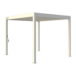 Pergola bioclimatique autoportante blanc - 300 x 300 x H. 258 cm de marque Ombréa, référence: J8008800