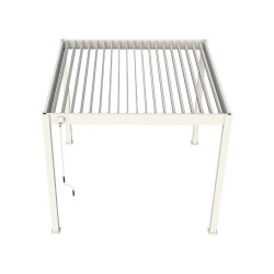 Pergola bioclimatique autoportante blanc - 300 x 300 x H. 258 cm - Ombréa