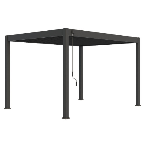 Pergola bioclimatique autoportante anthracite - 300 x 400 x H. 258 cm - Ombréa