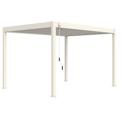 Pergola bioclimatique autoportante blanc - 300 x 400 x H. 258 cm - Ombréa