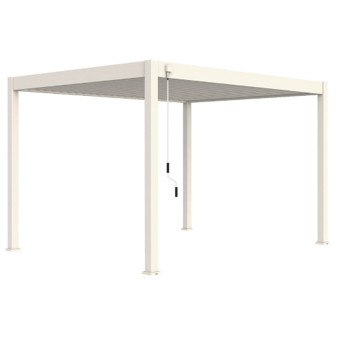 Pergola bioclimatique autoportante blanc - 300 x 400 x H. 258 cm - Ombréa