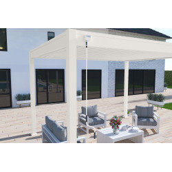 Pergola bioclimatique autoportante blanc - 300 x 400 x H. 258 cm - Ombréa