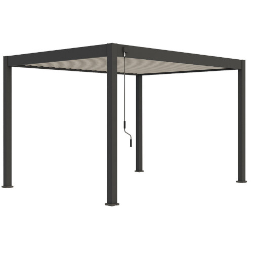 Pergola bioclimatique autoportante bicolore - 300 x 400 x H. 258 cm - Ombréa