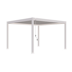 Pergola bioclimatique autoportante blanc - 400 x 400 x H. 258 cm de marque Ombréa, référence: J8010000