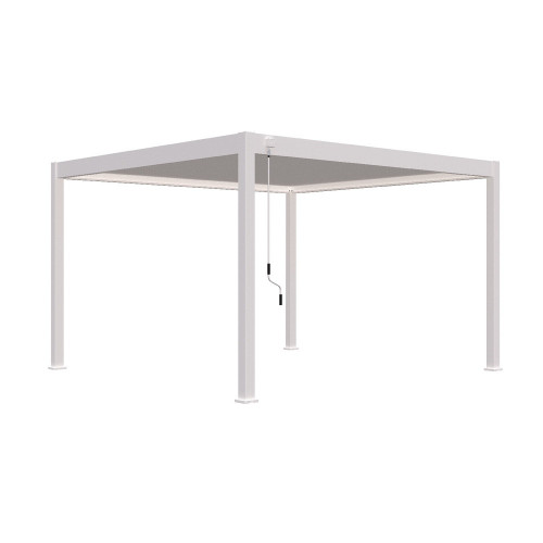 Pergola bioclimatique autoportante blanc - 400 x 400 x H. 258 cm - Ombréa