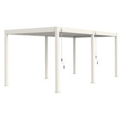 Pergola bioclimatique autoportante blanc - 300 x 600 x H. 258 cm de marque Ombréa, référence: J8010300