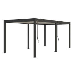 Pergola bioclimatique autoportante bicolore - 300 x 600 x H. 258 cm de marque Ombréa, référence: J8010400