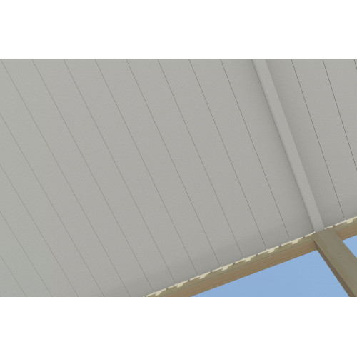 Pergola bioclimatique autoportante bois/blanc - 300 x 600 x H. 258 cm - Ombréa